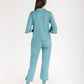 women_s-pajama-set-Sweatpant-and-cami-with-wide-sleeves-storm blue-Lavender-Dreams