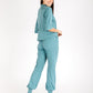 women_s-pajama-set-Sweatpant-and-cami-with-wide-sleeves-storm blue-Lavender-Dreams